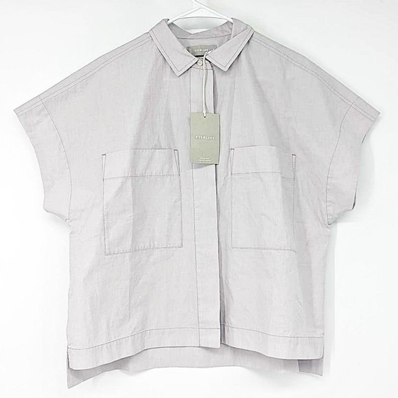 Everlane Tops - Everlane Lilac Purple Boxy Cropped Top Women's Medium